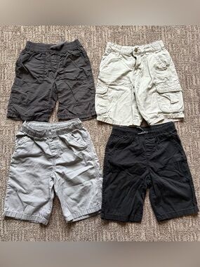 Bundle of boys size 6/7 shorts grey black khaki